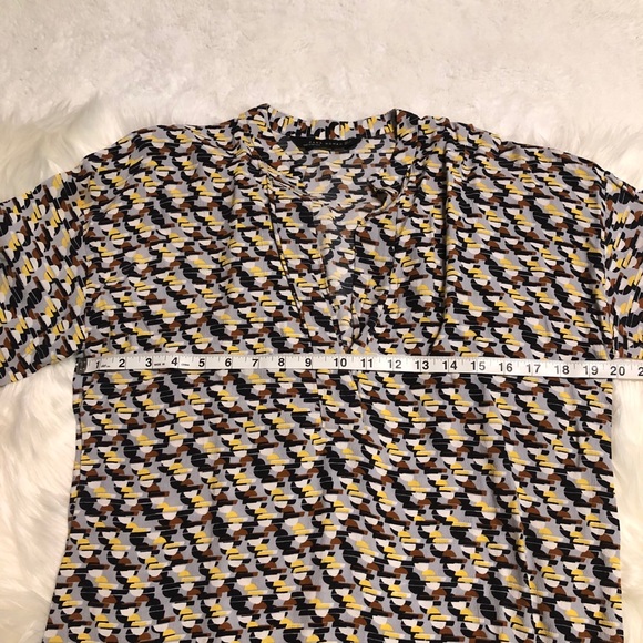 Zara Gometric Tunic V-neck dress Grey Size Small - Picture 7 of 14